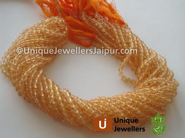 Citrine Faceted Round Beads